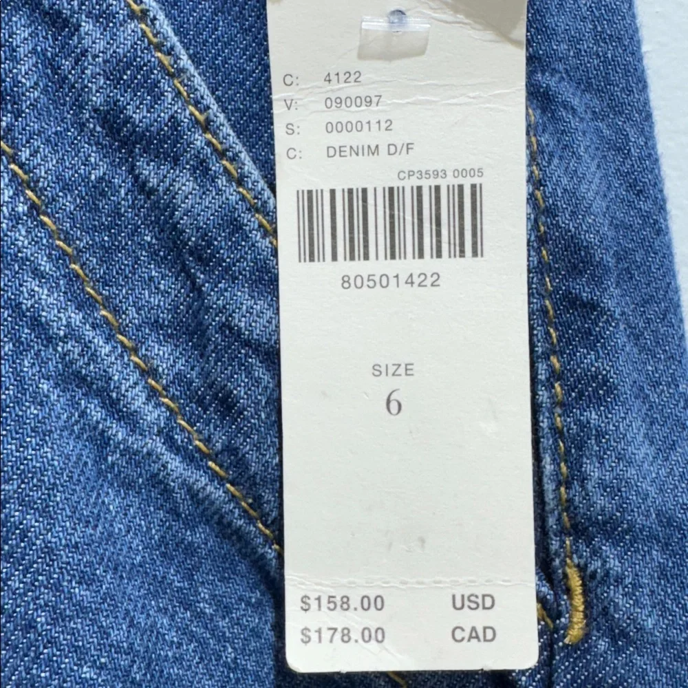 Anthropologie Pilcro High Rise Relaxed Leg Cargo Blue Jeans Size 6
